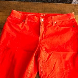 Ann Taylor Loft Orange corduroy pants